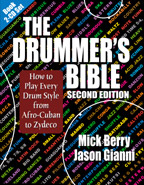 The Drummer's Bible: How to Play Every Drum Style from Afro-Cuban to Zydeco 2nd edition cover graphic
