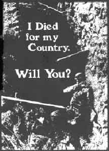 anti-war graphic by Ned Kelly. used by permission